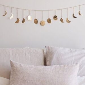 Gold Moon Phase Wall Hanging